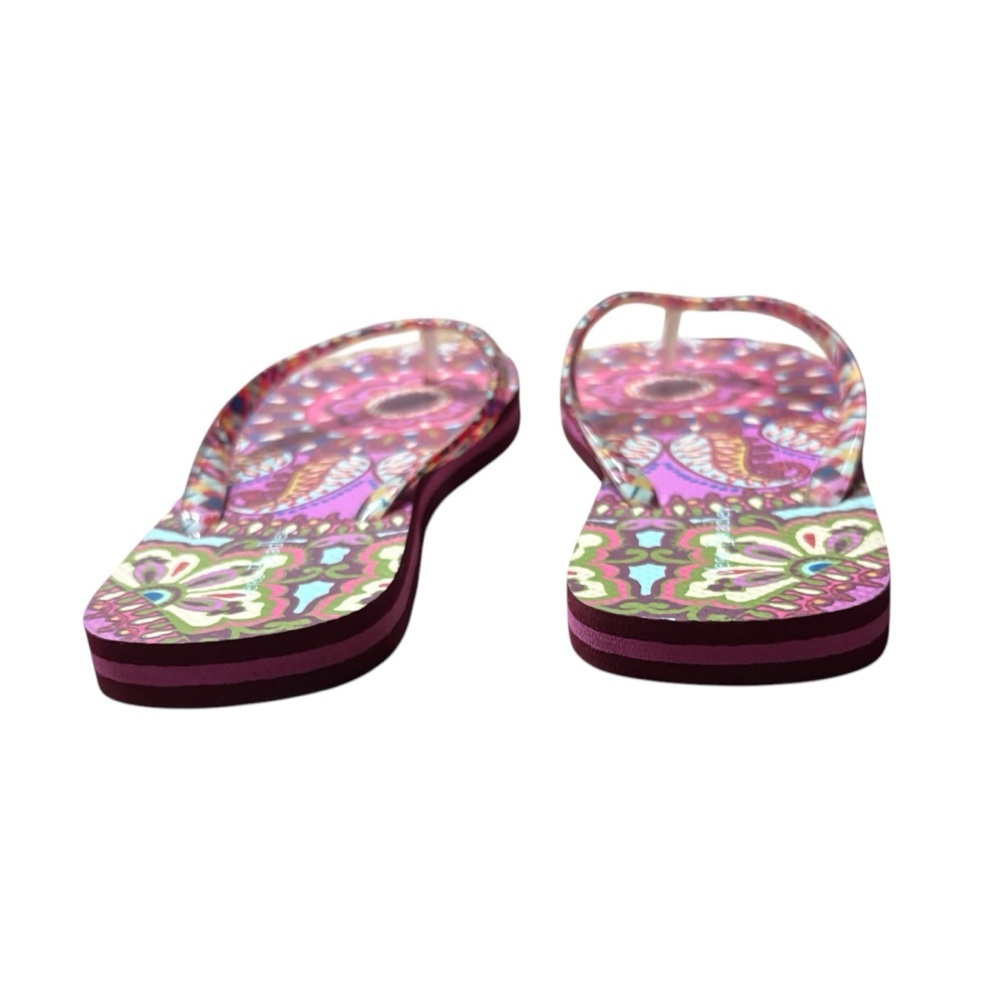 VERA BRADLEY Colorful Flip Flops Size 9/10 -- GORGEOUS POP OF COLOR!!! - Picture 8 of 9